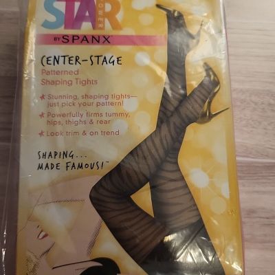 Star Power By Spanx Patterned Shaping Tights Tiger Size E New